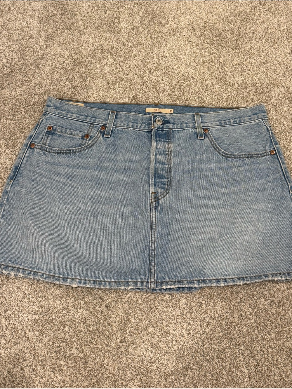 Levi's Light Blue Denim Mini Icon Skirt